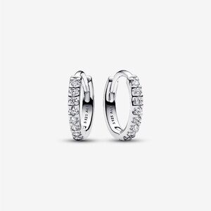 Pandora Sparkling Huggie Hoop Earrings Sterling Silver ✨